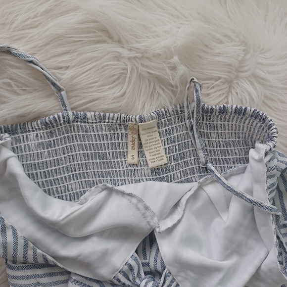 {Japna} Striped Cropped Jumpsuit - Picture 3 of 5